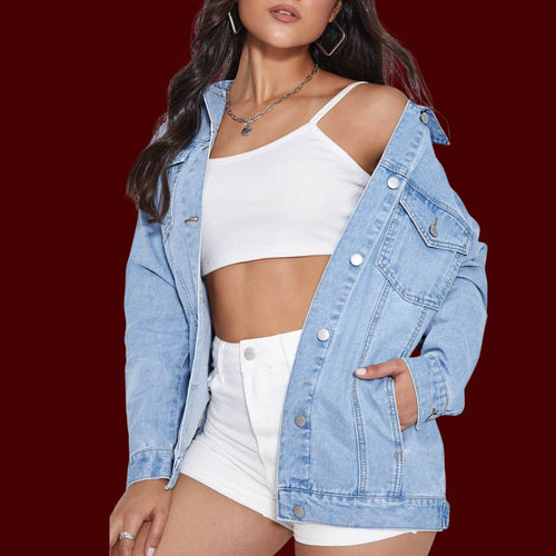 Astrid – En tidlös denimjacka i ljus tvätt