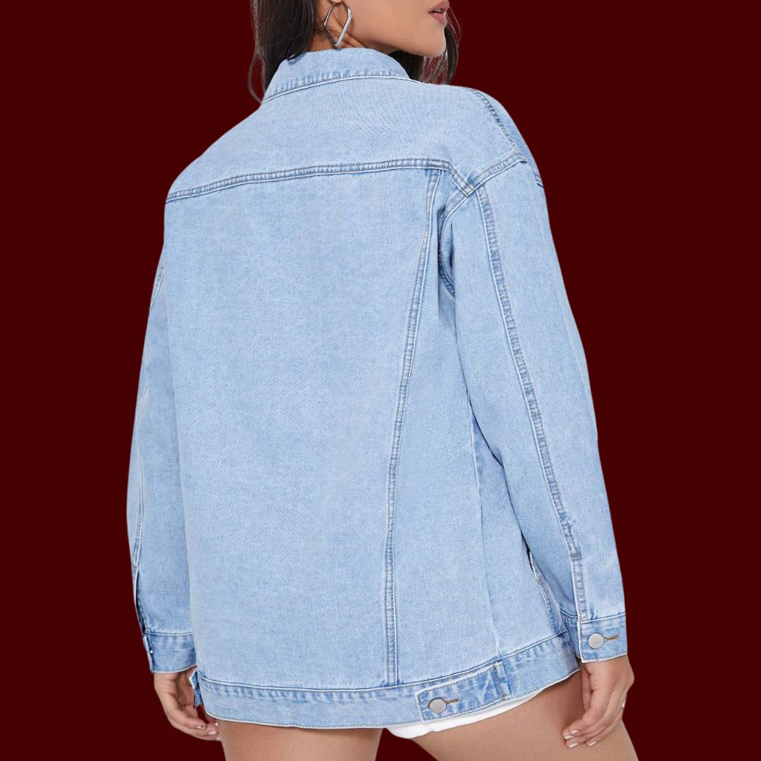 Astrid – En tidlös denimjacka i ljus tvätt