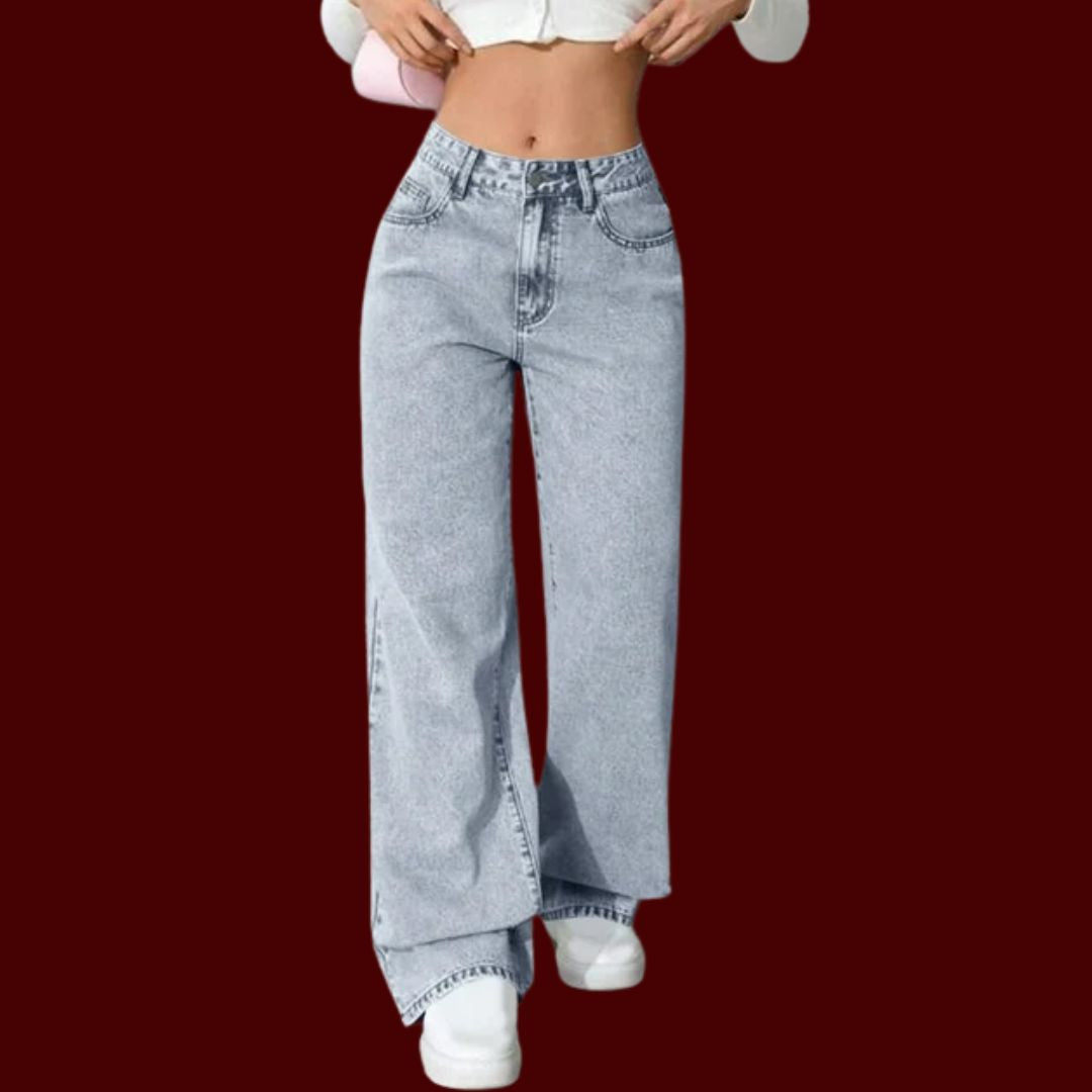 Karin – Vida jeans med trendig ljus tvätt