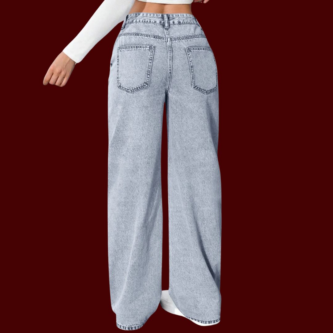 Karin – Vida jeans med trendig ljus tvätt
