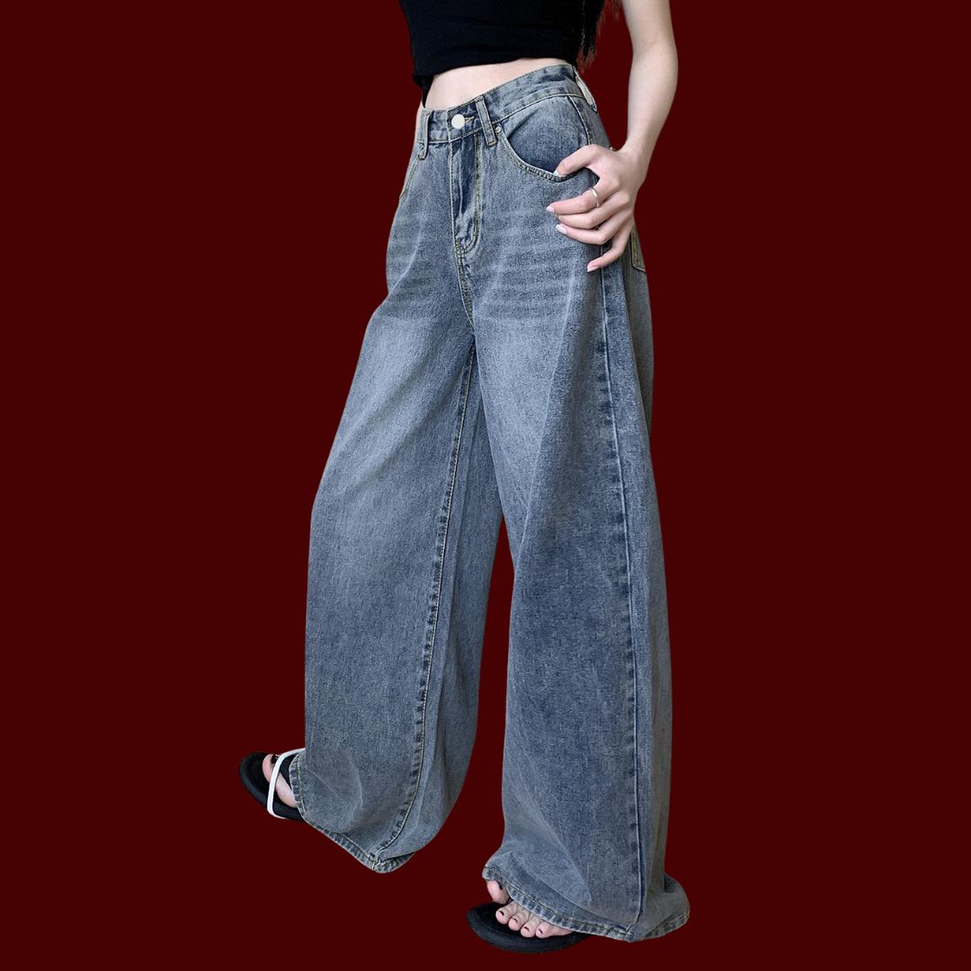Saga – Trendiga vida jeans med hög midja